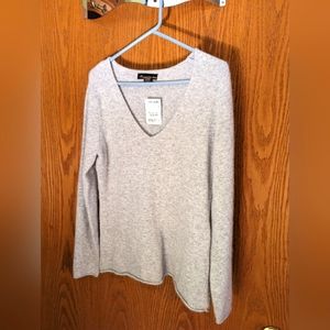 NWT Marisa Christina Nylon Angora V-Neck Sweater